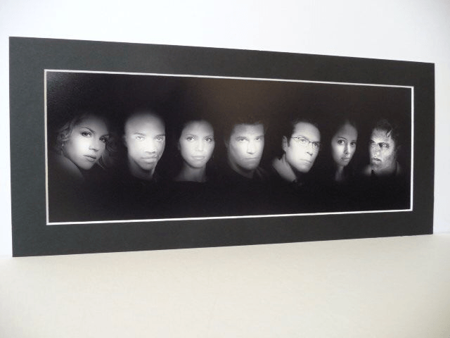 Angel Cast Black & White Print
