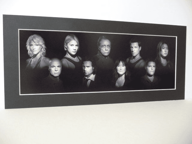 Battlestar Galactica Black &amp; White Cast Print
